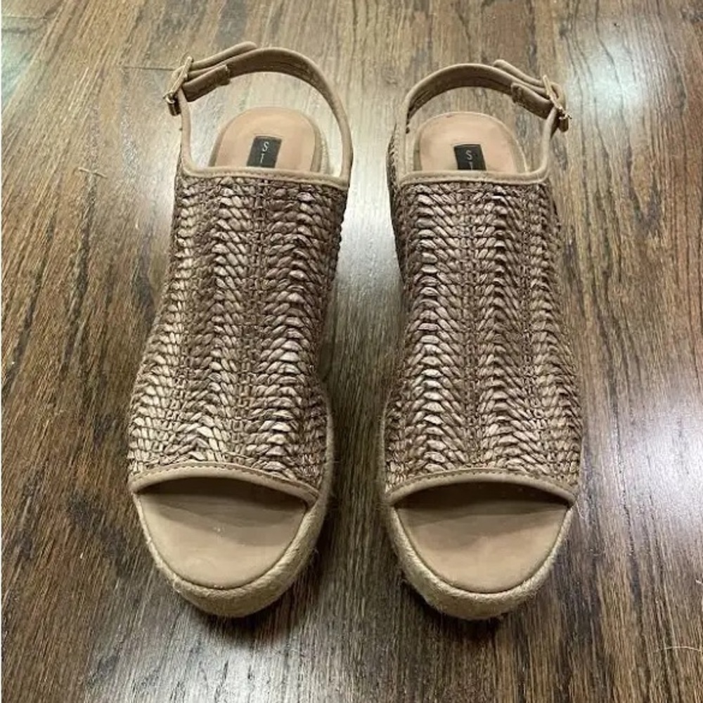 Steven By Steve Madden Courage Espadrille wedge Sandal Woven Raffia Material - Picture 2 of 13